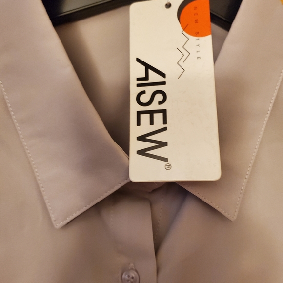 🤗3 for $20! Womens Casual Chiffon Long Sleeve button down shirt size Medium - Picture 4 of 5